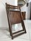 Brown Pine Folding Chairs, Set of 4 2