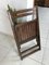 Brown Pine Folding Chairs, Set of 4 3