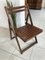 Brown Pine Folding Chairs, Set of 4 1