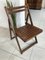 Brown Pine Folding Chairs, Set of 4, Image 1
