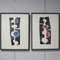 Petra Castro, Abstract Compositions, 20th Century, Silkscreen Prints, Framed, Set of 2 1