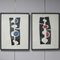 Petra Castro, Abstract Compositions, 20th Century, Silkscreen Prints, Framed, Set of 2 3