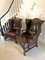 Large Antique Brown Leather Wing Chairs, 1920s, Set of 2 1