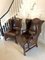 Large Antique Brown Leather Wing Chairs, 1920s, Set of 2, Image 1