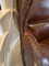 Large Antique Brown Leather Wing Chairs, 1920s, Set of 2, Image 7