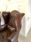 Large Antique Brown Leather Wing Chairs, 1920s, Set of 2 4