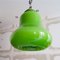 Mid-Century Portuguese Modern Pear Shaped Green Opaline Glass Hanging Lamp, 1960s, Image 7