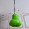 Mid-Century Portuguese Modern Pear Shaped Green Opaline Glass Hanging Lamp, 1960s, Image 4