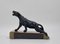 A. Notari, Panther Art Déco, años 30, Spelter sobre base de mármol, Imagen 4