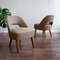 Vintage Club Chairs in Taupe Bouclé, Former Czechoslovakia, 1960s, Set of 2 3