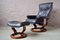 Vintage Norwegian Lounge Chair & Ottoman from Ekornes, 1980s, Set of 2 4