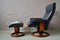 Vintage Norwegian Lounge Chair & Ottoman from Ekornes, 1980s, Set of 2 2