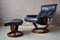 Vintage Norwegian Lounge Chair & Ottoman from Ekornes, 1980s, Set of 2 3