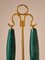 Emerald Green Leather Cleaner Set by Aldo Tura, 1960s, Set of 3 2