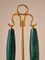 Emerald Green Leather Cleaner Set by Aldo Tura, 1960s, Set of 3, Image 2