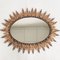 Vintage French Leaves Oval Mirror in Copper, 1960s 1