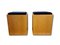 Kubische Hocker aus Birke & Samt, 1970er, 2er Set 7