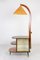 Hand Painted Coctail Cabinet Lamp with Original Shade from Krechlok, 1950s 1