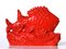 Escultura de pez italiana de cerámica roja de Angelo Biancini para SCI, años 30, Imagen 2