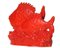 Italian Red Ceramic Fish Sculpture by Angelo Biancini for SCI, 1930s, Image 3