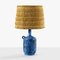 Keramik Lampe von mit Original Stroh Lampenschirm von Jacques Blin, 1955 1