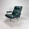 Italian Postmodern Leather Lounge Chair, 1980s 1