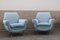Blue Fabric Armchairs by Gigi Radice for Minotti, 1950s, Set of 2 4