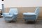 Blue Fabric Armchairs by Gigi Radice for Minotti, 1950s, Set of 2 13