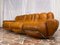 Mid-Century Italian Space Age Living Room Set in Natural Leather, 1970s, Set of 3 5