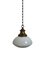 Lampe à Suspension Vintage Ovale en Verre Opalin, Angleterre, 1930s 3