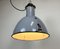 Bauhaus Industrial Grey Enamel Pendant Lamp, 1950s 16