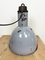 Bauhaus Industrial Grey Enamel Pendant Lamp, 1950s, Image 13