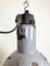 Bauhaus Industrial Grey Enamel Pendant Lamp, 1950s 6