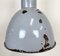 Lámpara colgante Bauhaus industrial esmaltada en gris, años 50, Imagen 5