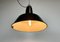 Industrial Black Enamel Factory Ceiling Lamp with Cast Iron Top, 1950s 16