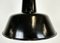 Industrial Black Enamel Factory Ceiling Lamp with Cast Iron Top, 1950s, Image 4