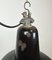 Industrial Black Enamel Factory Ceiling Lamp with Cast Iron Top, 1950s 6