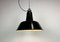 Industrial Black Enamel Factory Ceiling Lamp with Cast Iron Top, 1950s, Image 15
