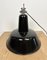 Industrial Black Enamel Factory Ceiling Lamp with Cast Iron Top, 1950s 10