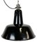 Industrial Black Enamel Factory Ceiling Lamp with Cast Iron Top, 1950s 1