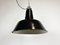 Industrial Black Enamel Factory Ceiling Lamp with Cast Iron Top, 1950s, Image 7