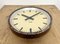 Horloge Murale d'Usine Industrielle Marron de IBM, 1950s 10