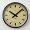 Horloge Murale d'Usine Industrielle Marron de IBM, 1950s 7