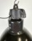 Lámpara colgante Bauhaus industrial esmaltada en negro de Elektrosvit, años 30, Imagen 7