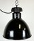 Lámpara colgante Bauhaus industrial esmaltada en negro de Elektrosvit, años 30, Imagen 6