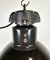 Bauhaus Industrial Black Enamel Pendant Lamp from Elektrosvit, 1930s 3