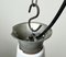 Lámpara colgante industrial de esmalte blanco, años 60, Imagen 8