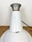 Lámpara colgante industrial de esmalte blanco, años 60, Imagen 12