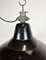 Industrial Black Enamel Factory Ceiling Lamp with Cast Iron Top, 1950s, Image 3