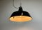 Industrial Black Enamel Factory Ceiling Lamp with Cast Iron Top, 1950s, Image 14